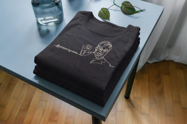 Casper de Vries Charcoal "Laat Daar Lag Wees" T-Shirt